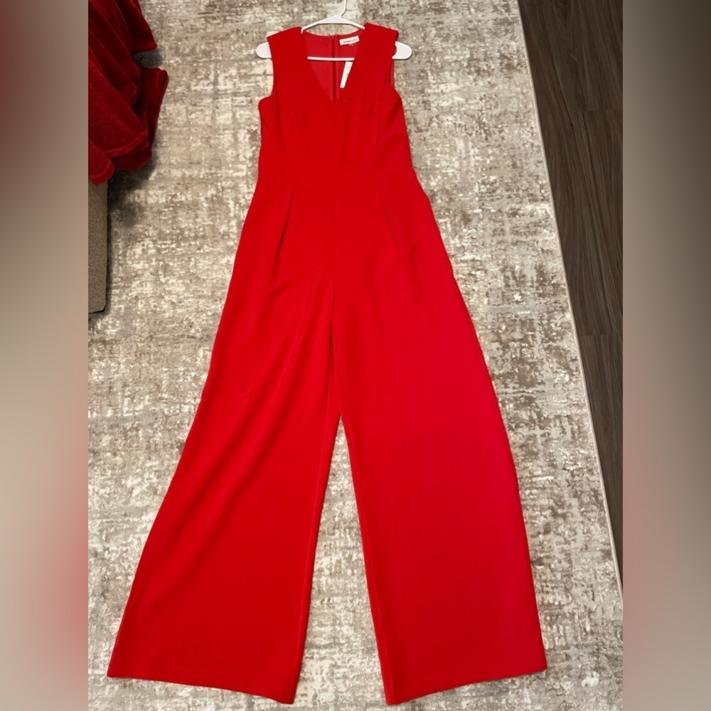 Sugarlips Red Sleeveless Wide Leg Jumpsuit size L -NWT - Picture 3 of 8
